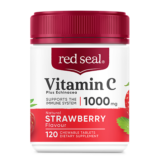 Red Seal Front Of Pack With Shadow Vitamin C 1000Mg With Echinacea 120S 520Px